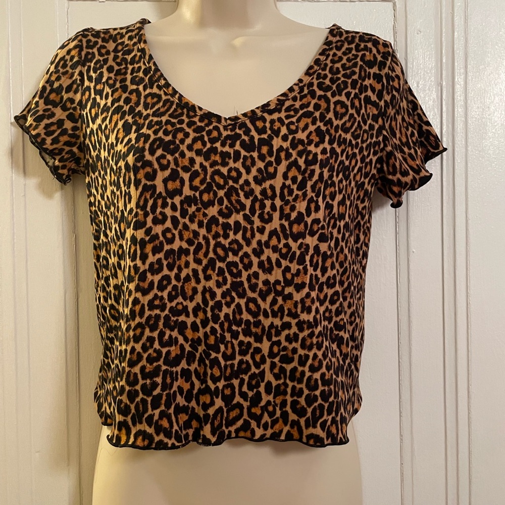 90s Style Leopard Print Top